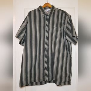 Wonderwall XXL men's green plaid shirt, short sleeves, one pocket in front, S&B